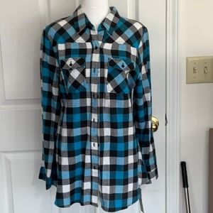 NWT Unique Long Sleeve Flannel Shirt